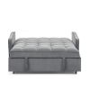 Loveseats Sofa Bed with Pull-out Bed,Adjsutable Back and Two Arm Pocket,TypeC and USB Charging with Copper nail,Grey (47"x53"x31")