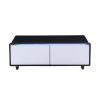 Modern Smart Coffee Table with Built-in Fridge, Bluetooth Speaker, Wireless Charging Module, Touch Control Panel, Power Socket, USB Interface, Outlet
