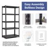 5-Tier Adjustable Metal Shelving Unit, Heavy Duty Shelving Utility Rack for garage Basement Kitchen Pantry Closet 31.5"W x 15.7"D x 63"H