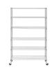6 Tier Chrome Plated Heavy Duty Adjustable Shelves and Racks, Each Wire Shelf Holds 300 lbs, Ideal for Warehouses, Supermarkets, Balconies or Kitchens