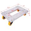 Movers Dolly Heavy Duty Furniture Dolly Trolley Cart 18''x12'' Aluminum Frame with 3'' TPU Professional Casters with Brake Option