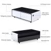 Modern Smart Coffee Table with Built-in Fridge, Bluetooth Speaker, Wireless Charging Module, Touch Control Panel, Power Socket, USB Interface, Outlet