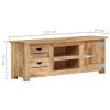 TV Cabinet 43.3"x11.8"x15.7" Rough Mango Wood