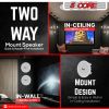 5 Core 6 Pieces 6.5 Inch Ceiling Speaker Wired Waterproof in Ceiling/in Wall Mounted CL 6.5-12 2W 6PCS