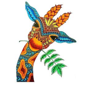 Wooden Puzzle Toy Children's Development Brain DIY Puzzle Three-dimensional Animal Puzzle (Option: Giraffe A4)