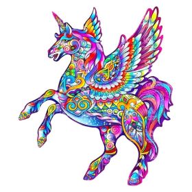 Wooden Puzzle Toy Children's Development Brain DIY Puzzle Three-dimensional Animal Puzzle (Option: Unicorn A5)