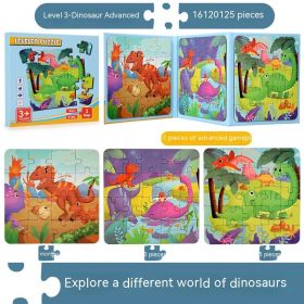 Book Folding Magnetic Advanced Puzzle Educational Toys (Option: Dinosaur)