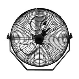 High Velocity 3 Speed Ventilation Metal Fan For Commercial Residential Use (Color: As pic show, size: 18")