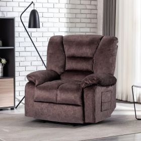 Oversized Recliner Chair Sofa with Massage and Heating (Color: as Pic)