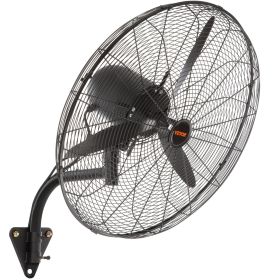 VEVOR Wall Mount Fan, 18 Inch, 3-speed High Velocity Max. 4150 CFM, Waterproof Industrial Wall Fan, Commercial or Residential for Warehouse, Greenhous (Fan Diameter: 30 inch, Shake Head or Not: Yes)