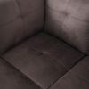 Dark Brown Flannel Living Room Sofa