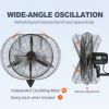 VEVOR Wall Mount Fan, 18 Inch, 3-speed High Velocity Max. 4150 CFM, Waterproof Industrial Wall Fan, Commercial or Residential for Warehouse, Greenhous