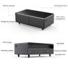 Modern Smart Coffee Table with Built-in Fridge, Bluetooth Speaker, Wireless Charging, Touch Control Panel, Power Socket, USB Interface, Outlet Protect