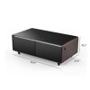 Modern Smart Coffee Table with Built-in Fridge, Bluetooth Speaker, Wireless Charging, Touch Control Panel, Power Socket, USB Interface, Outlet Protect