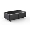 Modern Smart Coffee Table with Built-in Fridge, Bluetooth Speaker, Wireless Charging, Touch Control Panel, Power Socket, USB Interface, Outlet Protect