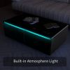 Modern Smart Coffee Table with Built-in Fridge, Bluetooth Speaker, Wireless Charging, Touch Control Panel, Power Socket, USB Interface, Outlet Protect