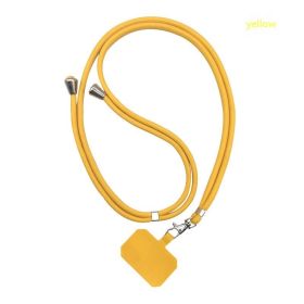 Mobile Phone Lanyard Card Halter (Color: Yellow)